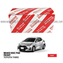 Front brake disc pad for Toyota Yaris hatchback Japan model, genuine auto part in Pakistan