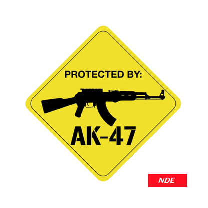 STICKER PROTECTED BY AK47 DECAL
