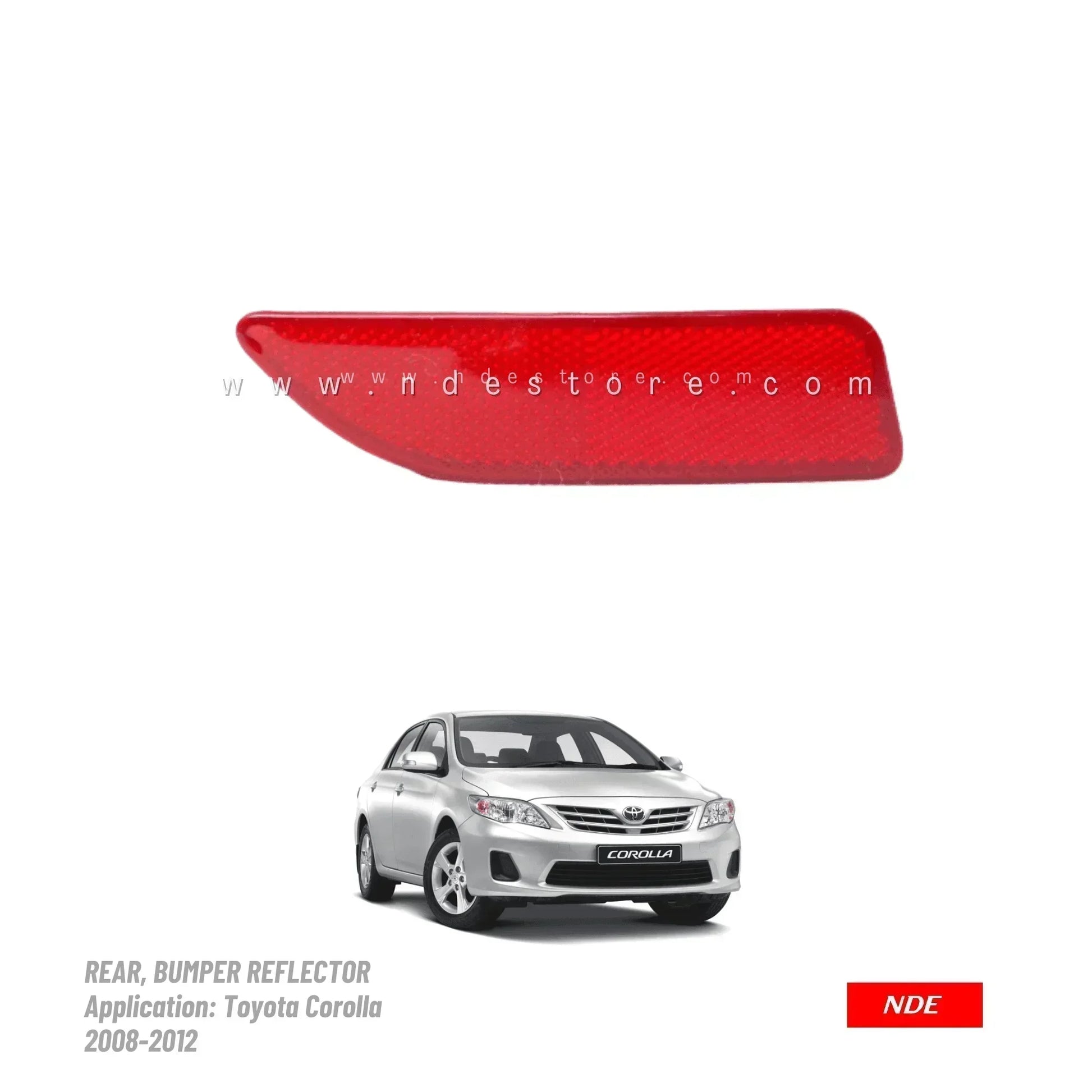 BUMPER, REFLECTOR REAR FOR TOYOTA COROLLA (2008-2018) - ndestore.com
