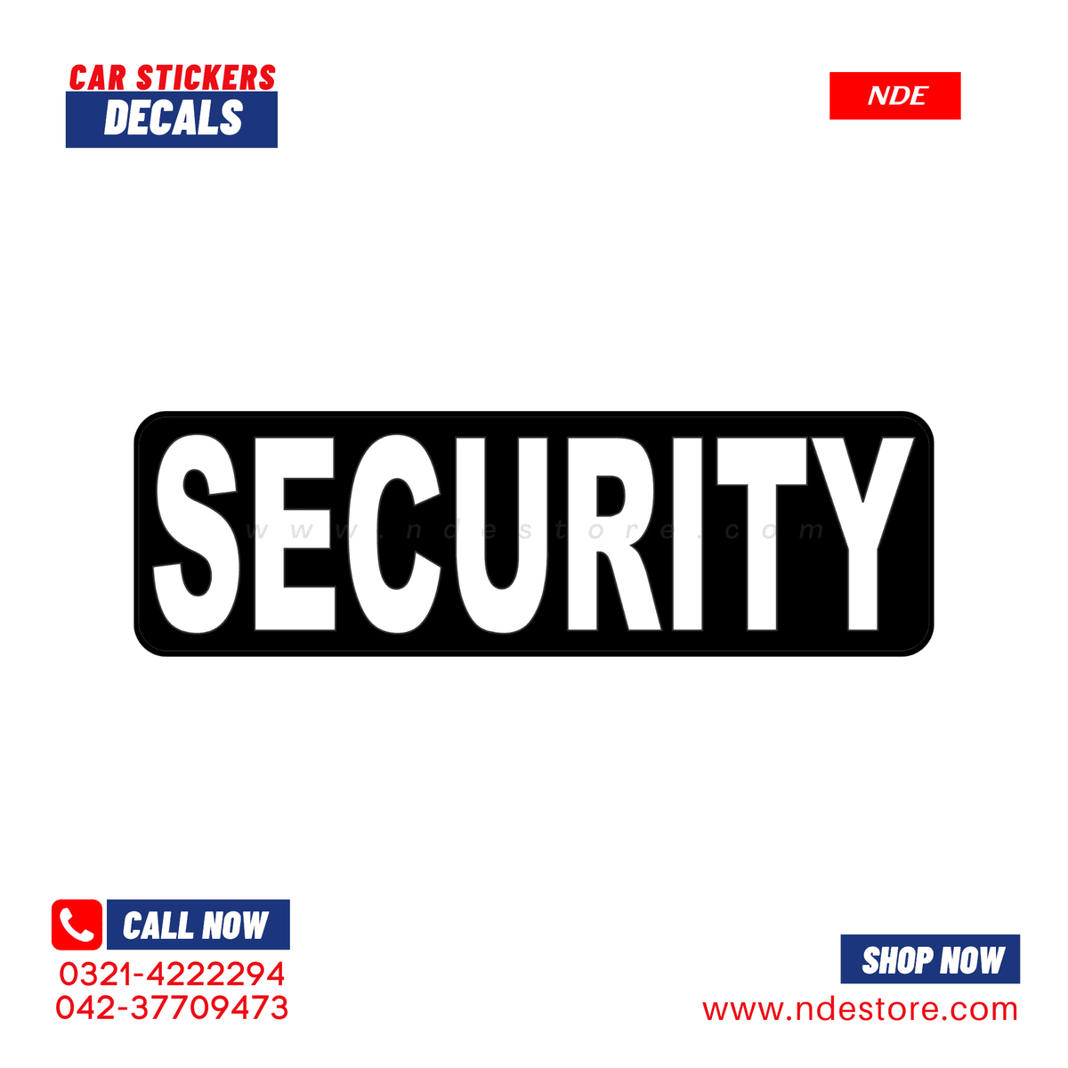Security Check Car Sticker STICKER, SECURITY SKU 4002
