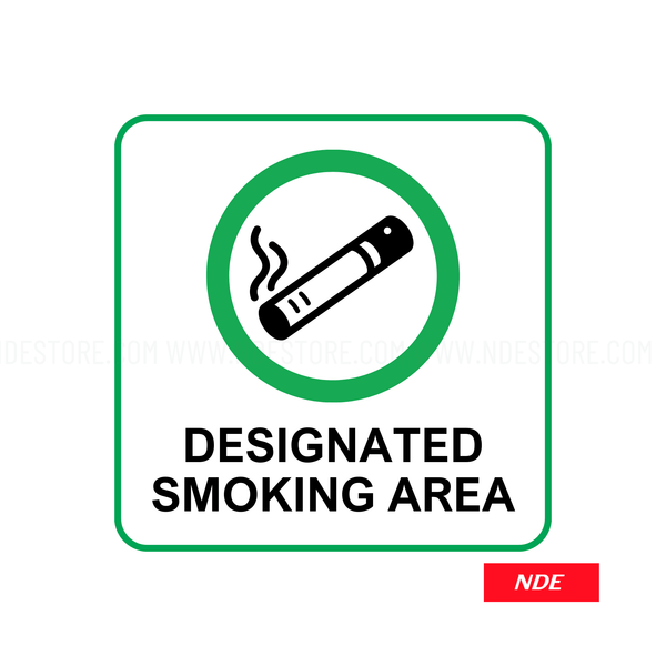 Sticker Decal Designated Smooking Area - Shop Now – ndestore.com