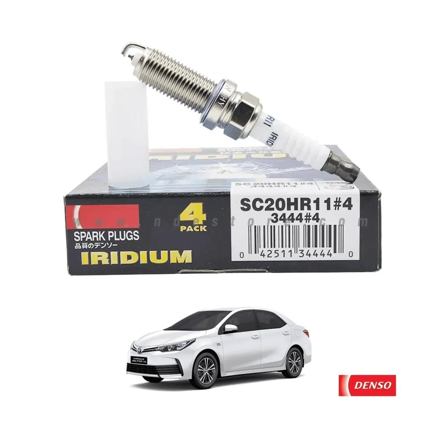 SPARK PLUG DENSO IRIDIUM FOR TOYOTA COROLLA GRANDE 1.8 (4 PIECES) - ndestore.com