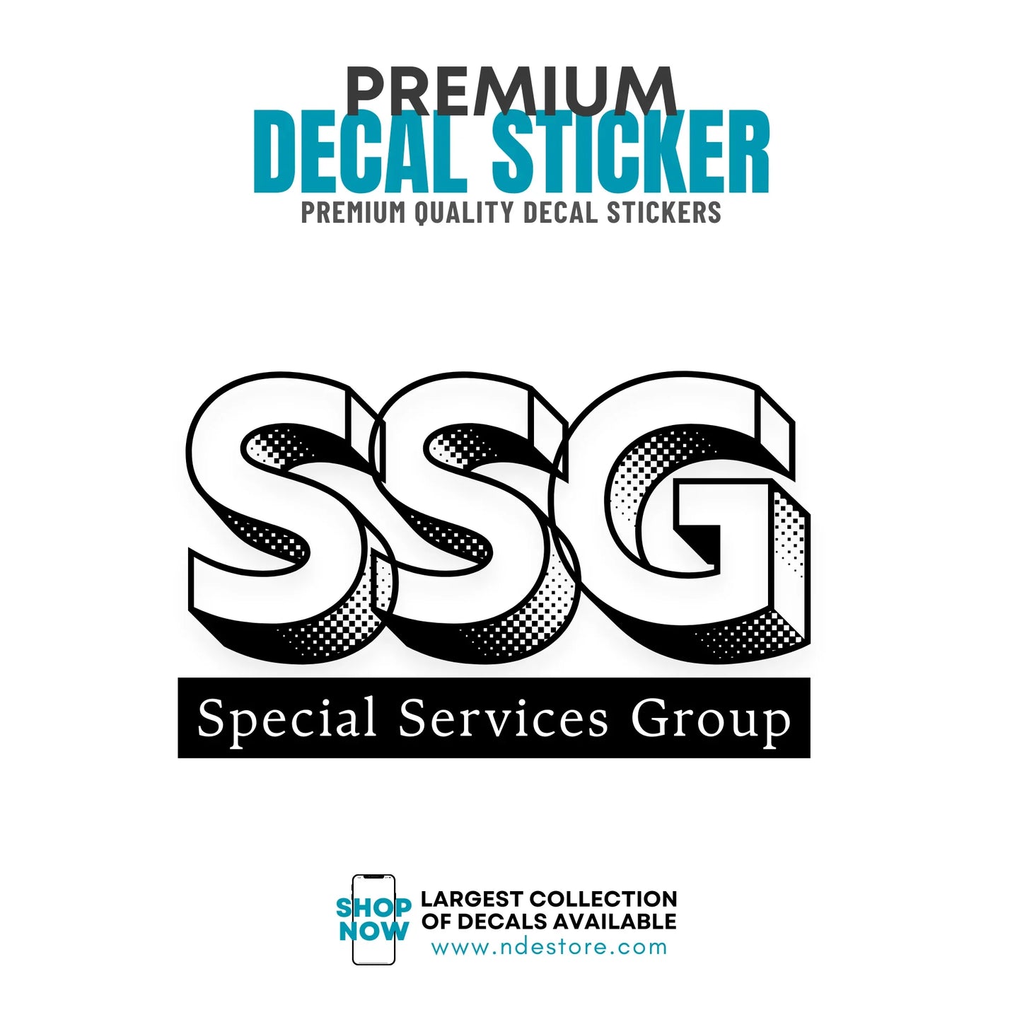 STICKER DECAL SSG SPECIAL SERVICES GROUP