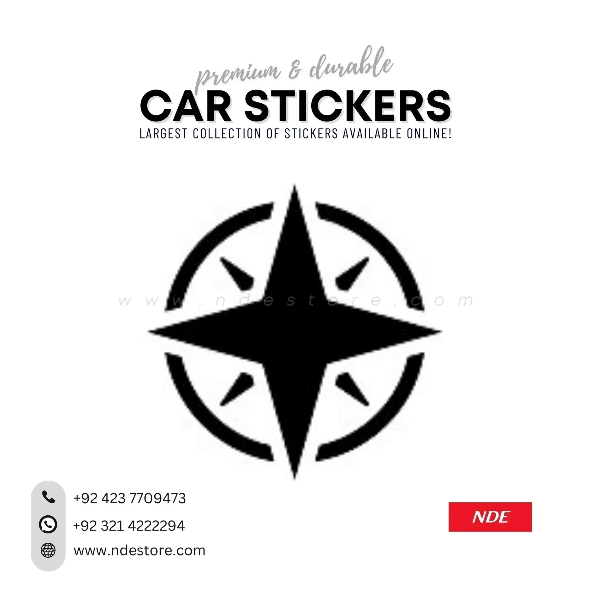 STICKER NORTH STAR (SKU: S44532) - ndestore.com