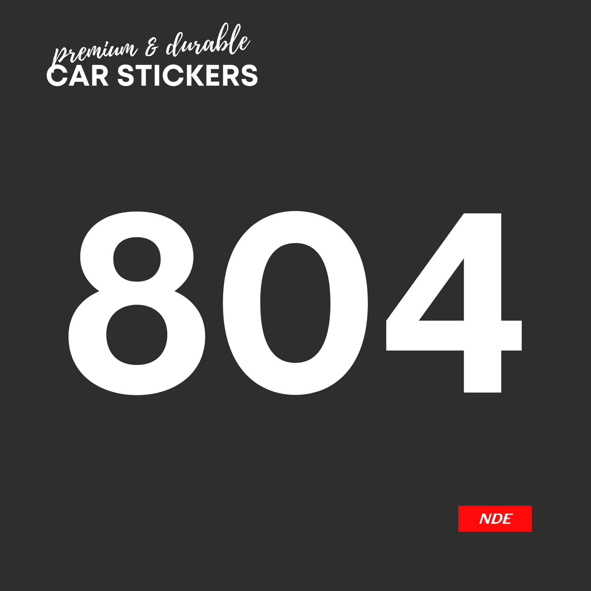 STICKER, 804 SERIES - ndestore.com