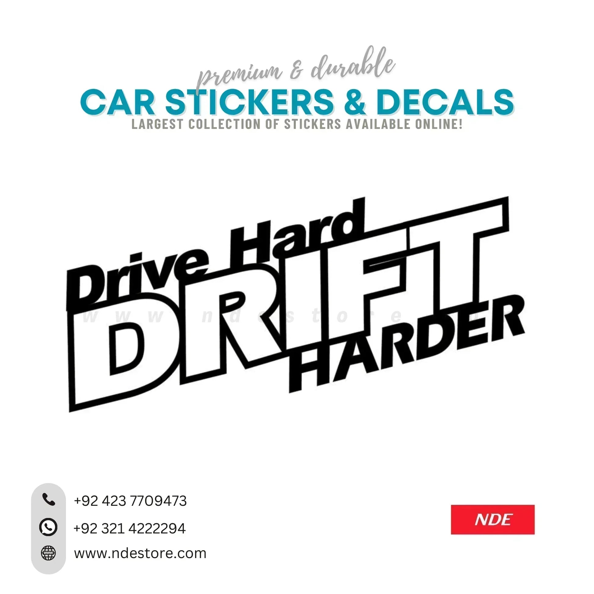 STICKER DRIVE HARD DRIFT HARDER - ndestore.com