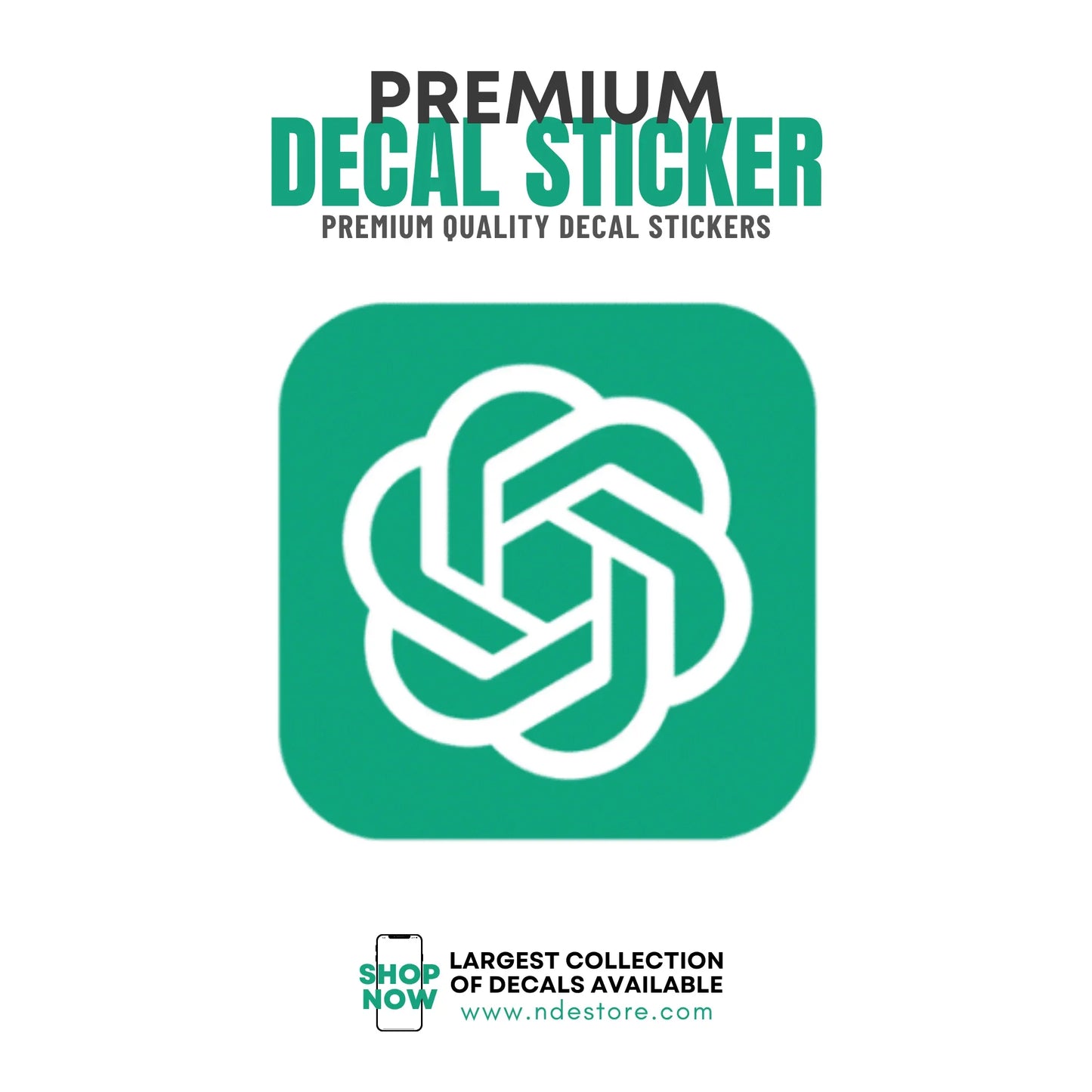 STICKER DECAL ChatGPT LOGO