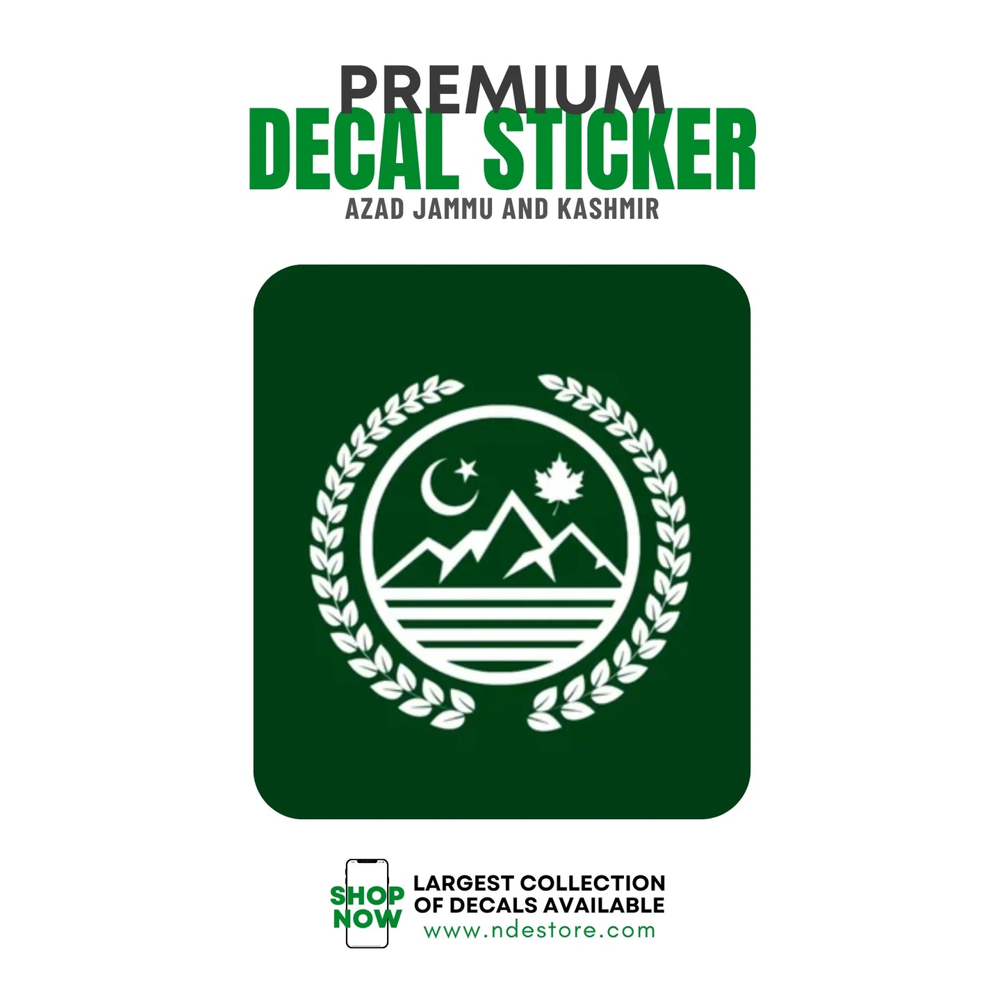 STICKER DECAL AZAD JAMMU AND KASHMIR