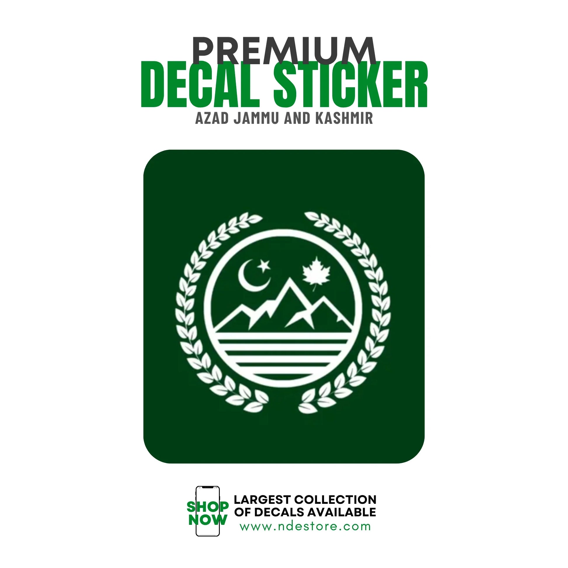 STICKER DECAL AZAD JAMMU AND KASHMIR