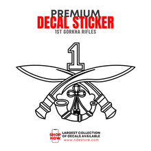 STICKER DECAL GORKHA RIFLES