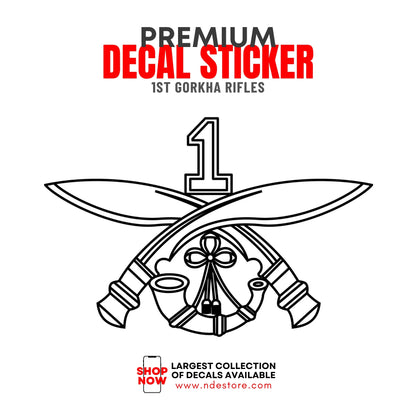 STICKER DECAL GORKHA RIFLES