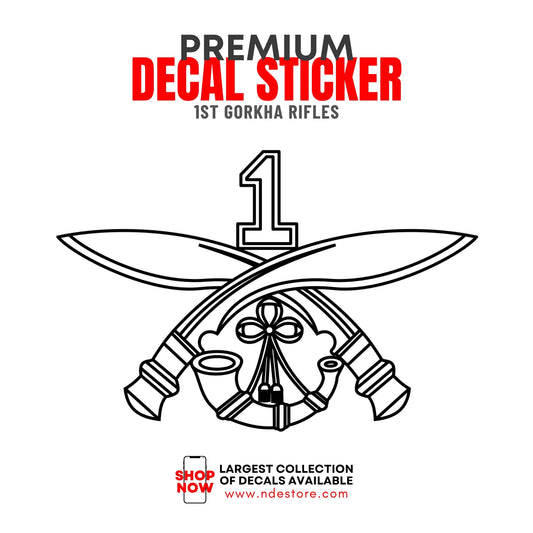 STICKER DECAL GORKHA RIFLES