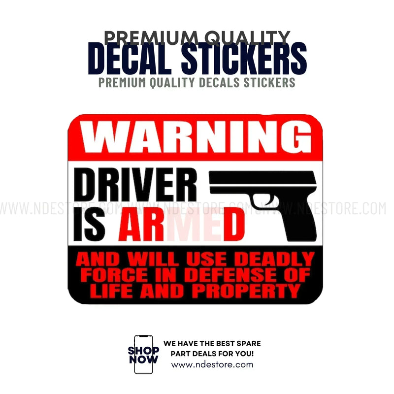 STICKER WARNING DRIVER IS AR**D - ndestore.com