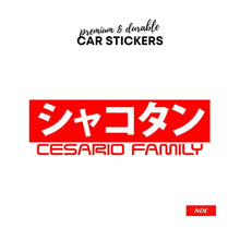 STICKER, JDM SERIES CESARIO FAMILY (SKU:99666) - ndestore.com