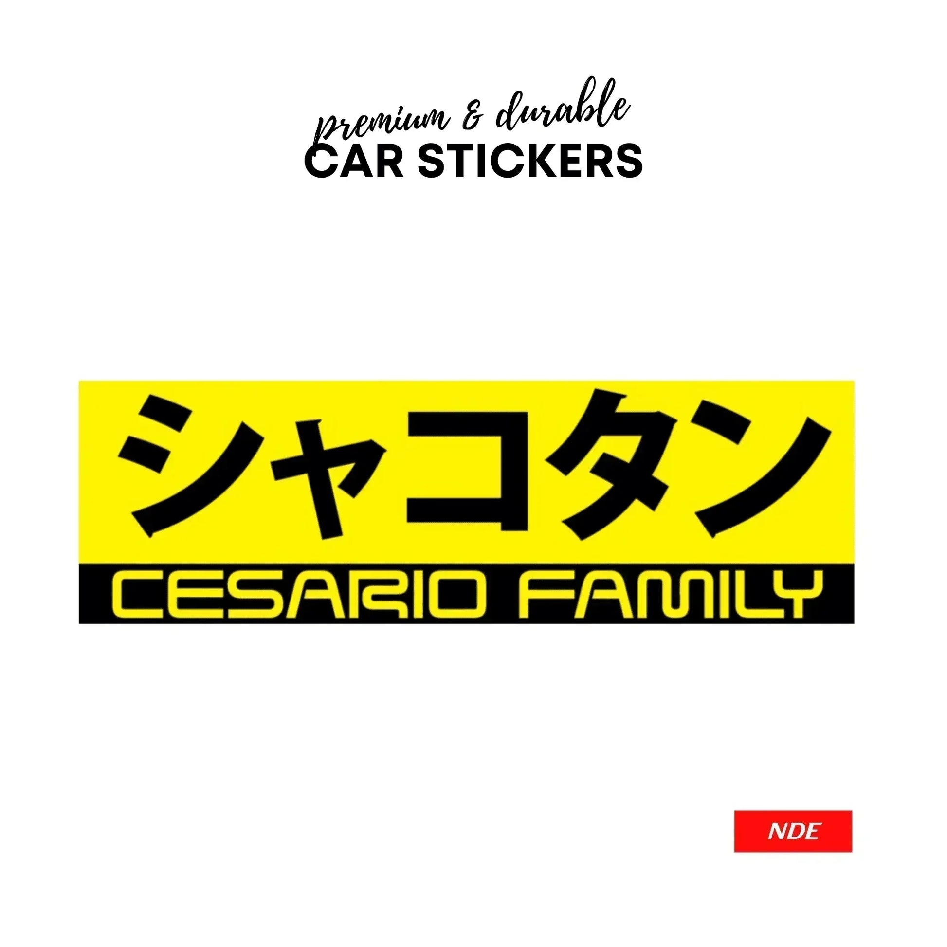 STICKER, JDM SERIES CESARIO FAMILY (SKU:99667) - ndestore.com