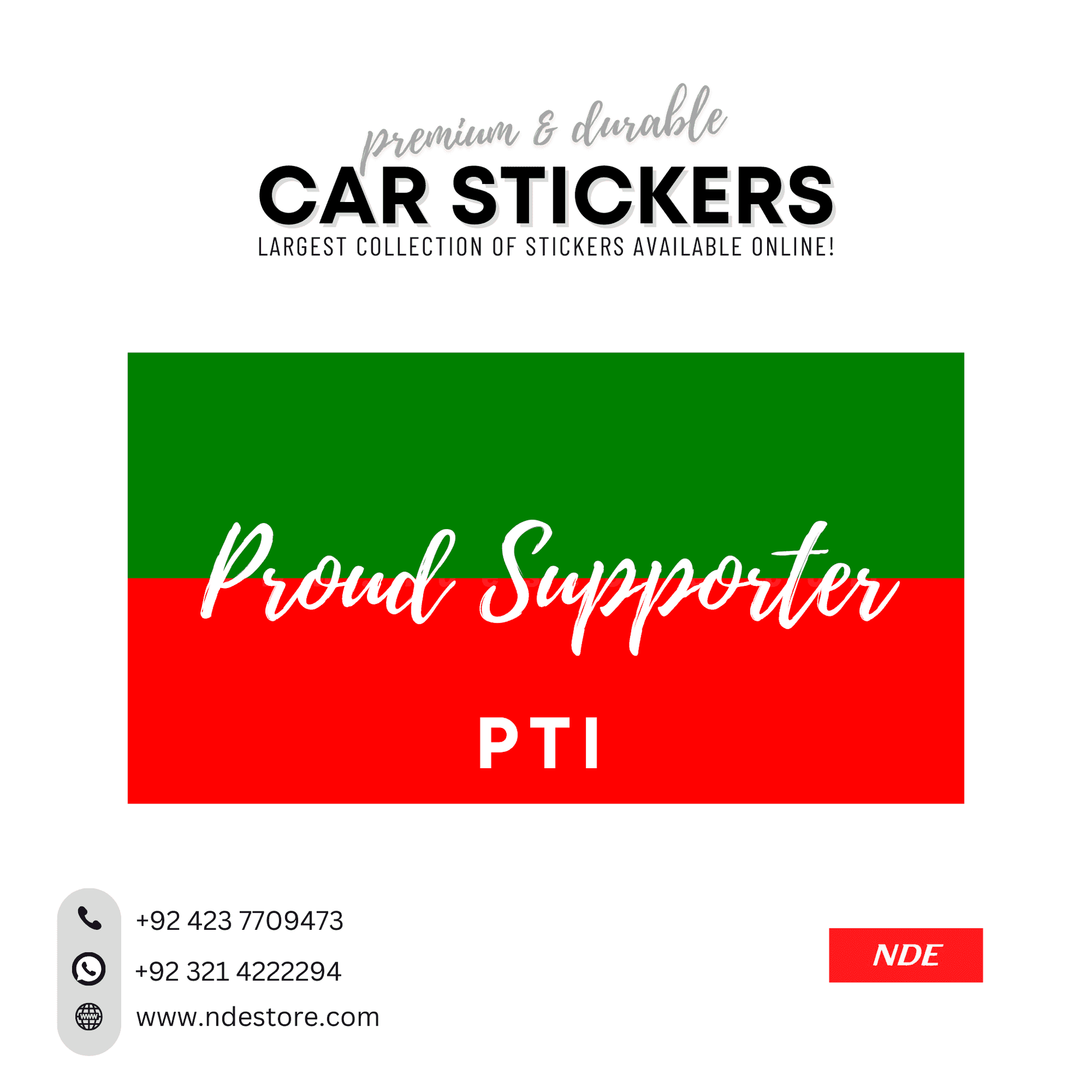 STICKER PTI IMRAN KHAN (SKU:141033) - ndestore.com