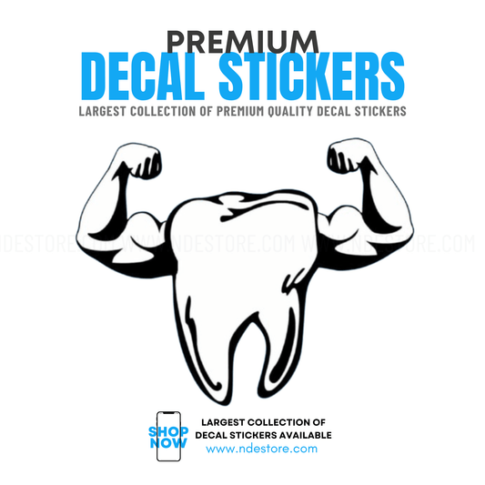 STICKER TOOTH MUSCLE - CUSTOM DESIGN - ndestore.com