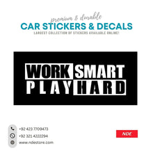 STICKER WORK SMART PLAY HARD - ndestore.com