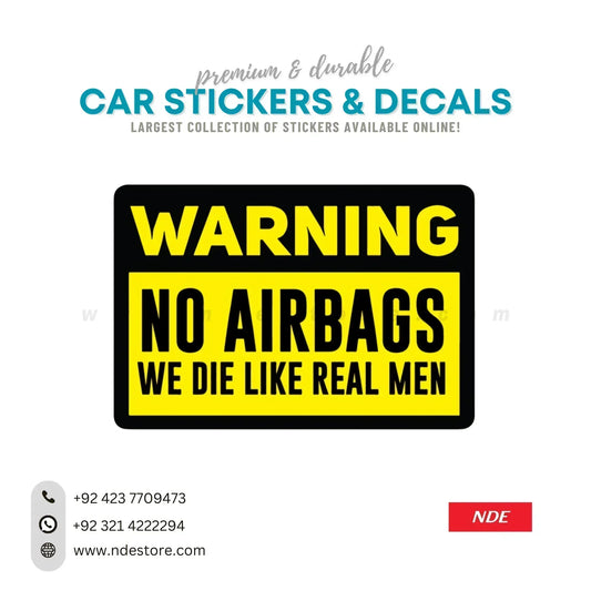 STICKER WARNING NO AIR BAGS - ndestore.com