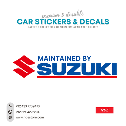 STICKER SUZUKI MAINTAINED BY SUZUKI - ndestore.com