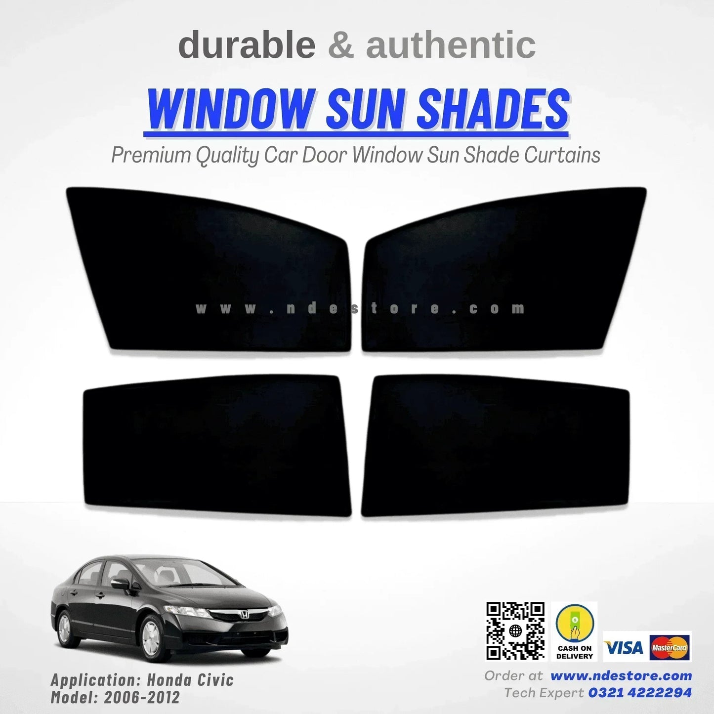 SUN SHADE PREMIUM QUALITY FOR HONDA CIVIC (2006-2012) (REBORN) - ndestore.com