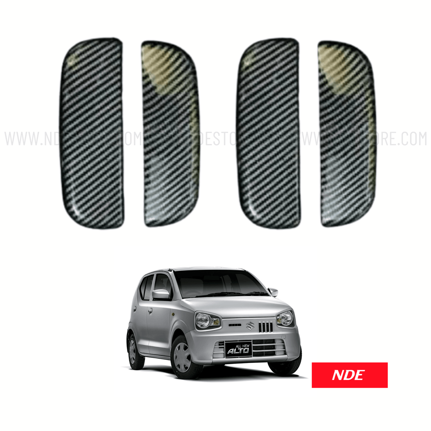 DOOR HANDLE COVER CARBON FIBER STYLE FOR SUZUKI ALTO (2018-2025) - ndestore.com