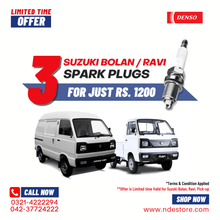 SPARK PLUG DENSO FOR SUZUKI BOLAN EFI / RAVI (3 PIECES) - ndestore.com