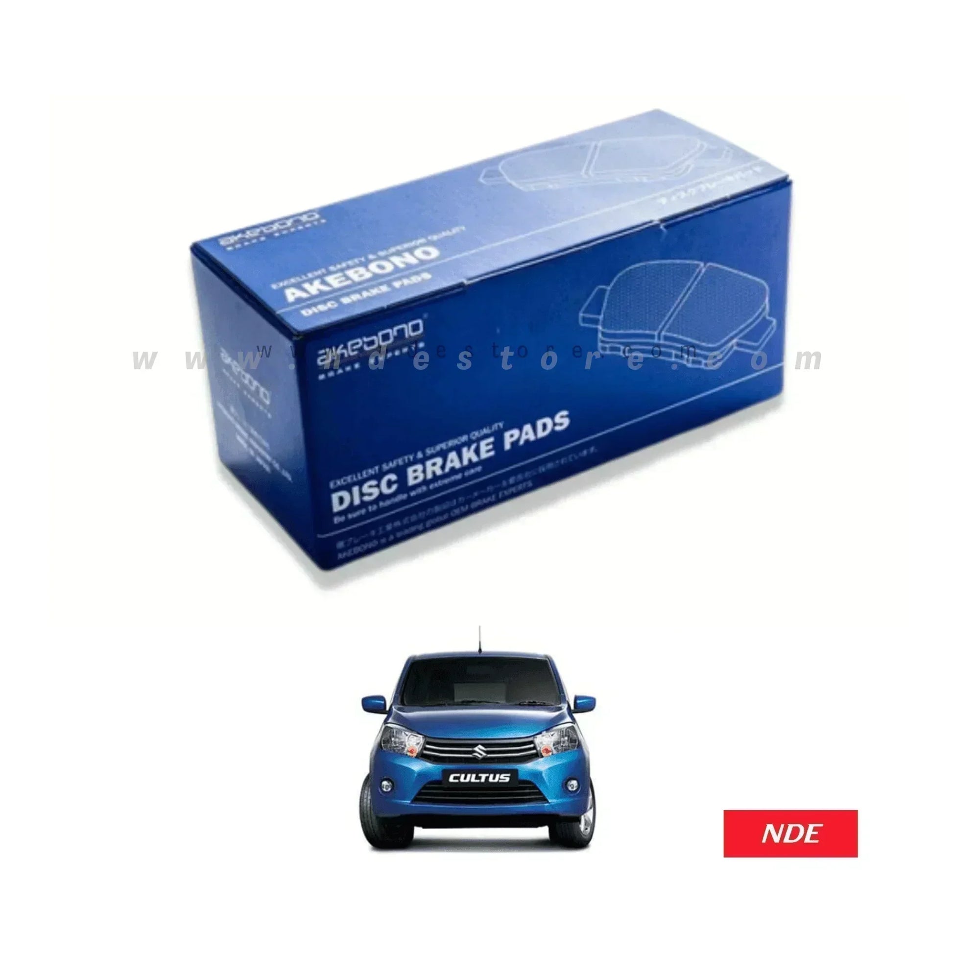 BRAKE DISC PAD SET FRONT AKEBONO FOR SUZUKI CULTUS (2018-2025) - ndestore.com