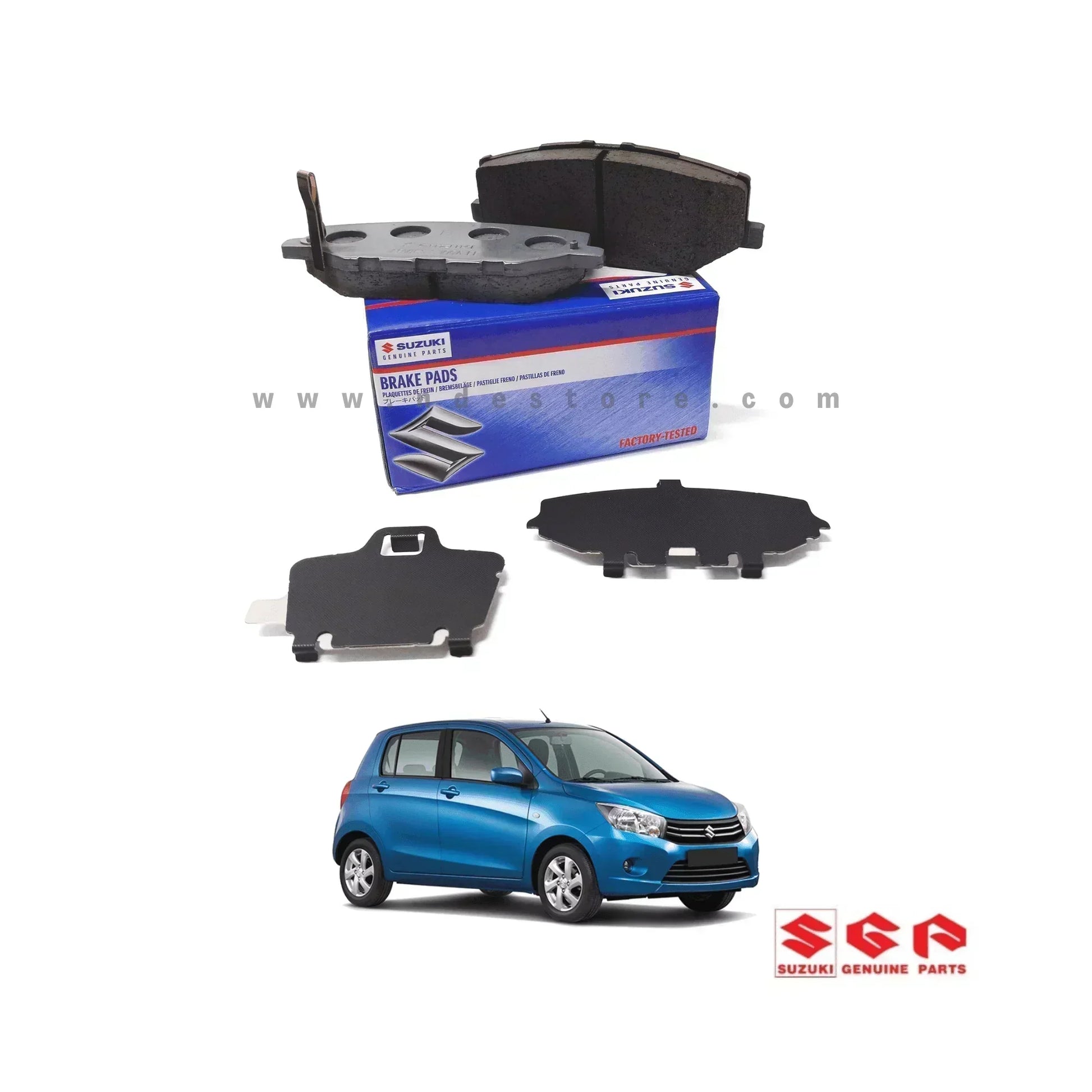 BRAKE DISC PAD SET FRONT GENUINE FOR SUZUKI CULTUS (2018-2025) - ndestore.com