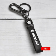 KEY CHAIN LEATHER STRAP WITH SUZUKI LOGO - ndestore.com