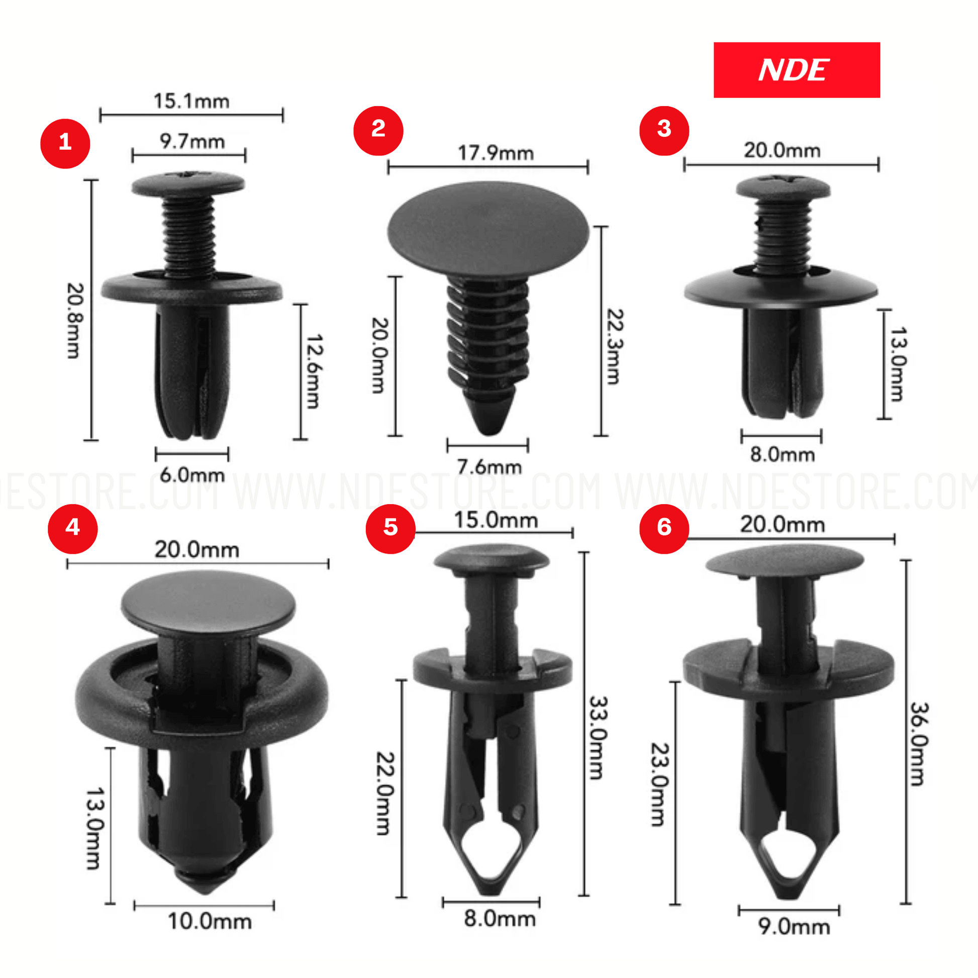 RETAINER CLIPS FOR SUZUKI - ndestore.com
