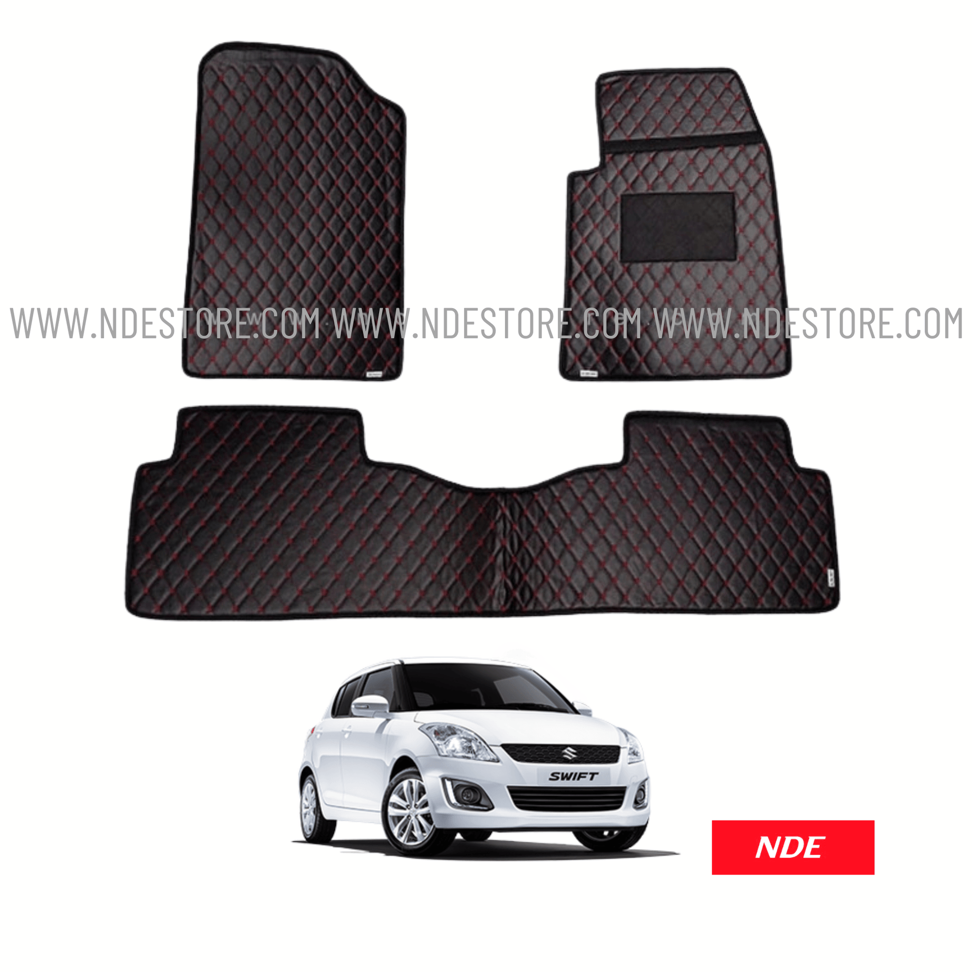 FLOOR MAT PREMIUM QUALITY FLAT 7D STYLE FOR SUZUKI SWIFT (2008-2021) - ndestore.com