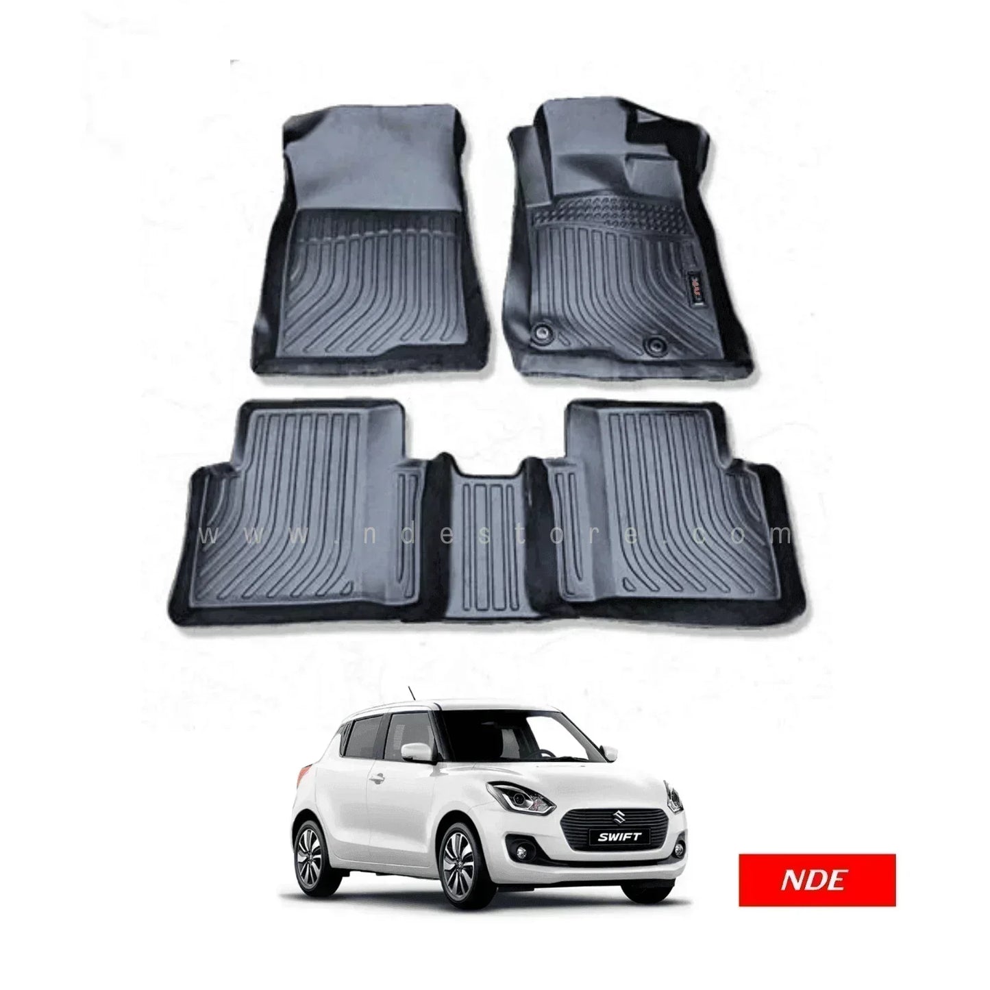 FLOOR MAT TPE STYLE PREMIUM QUALITY FOR SUZUKI SWIFT (2021-2025) - ndestore.com