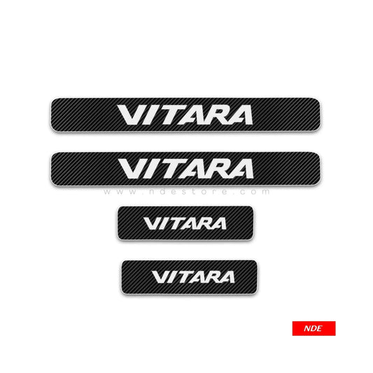 DOOR SILL AREA PROTECTION CARBON FIBER STICKER FOR SUZUKI VITARA - ndestore.com