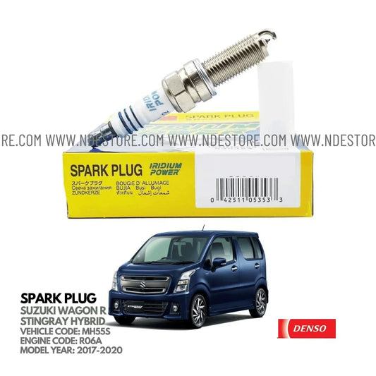 SPARK PLUG DENSO IRIDIUM POWER FOR SUZUKI WAGON R STINGRAY HYBRID MH55S (2017-2020) - ndestore.com