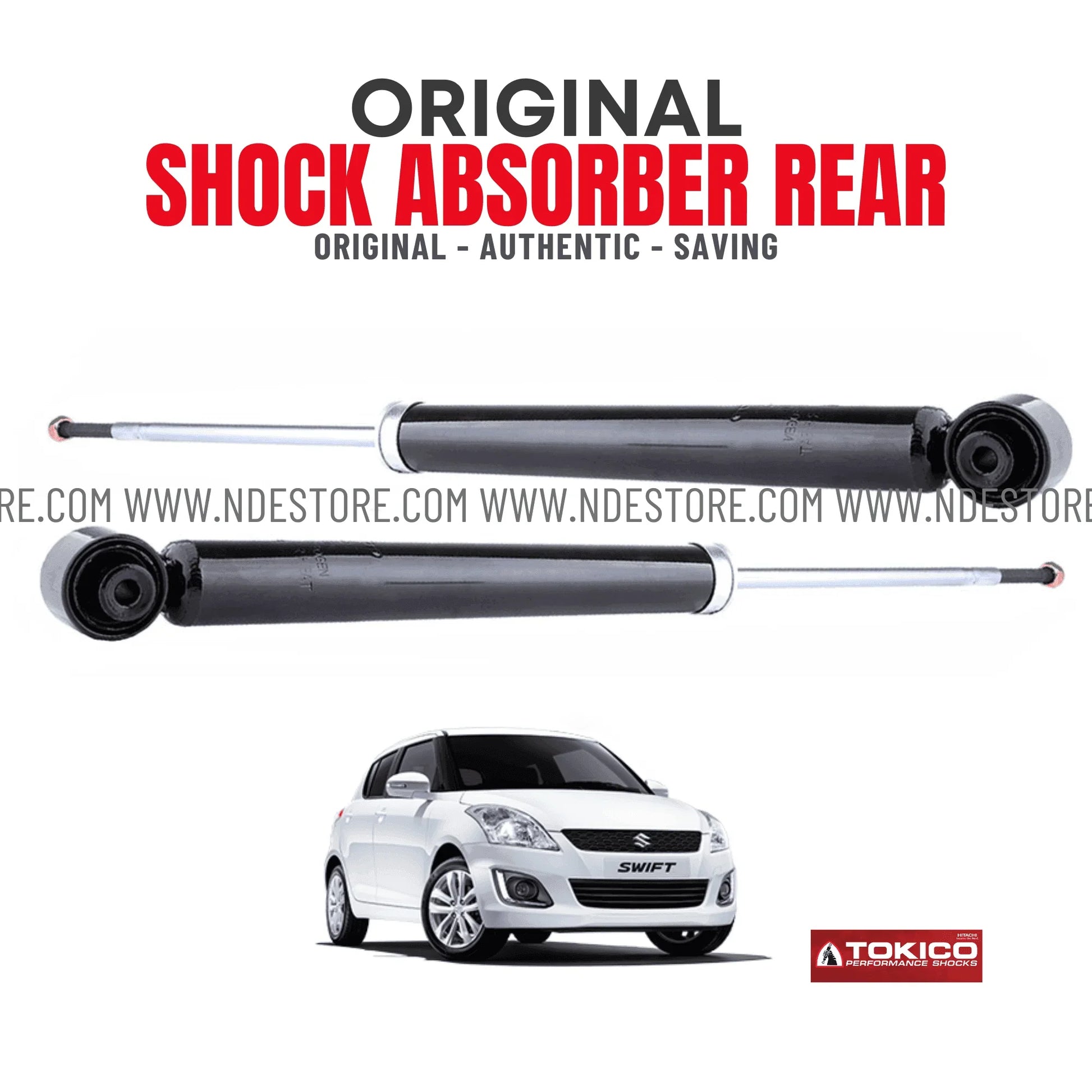 SHOCK ABSORBER ASSY REAR FOR SUZUKI SWIFT (2008-2021) - ndestore.com