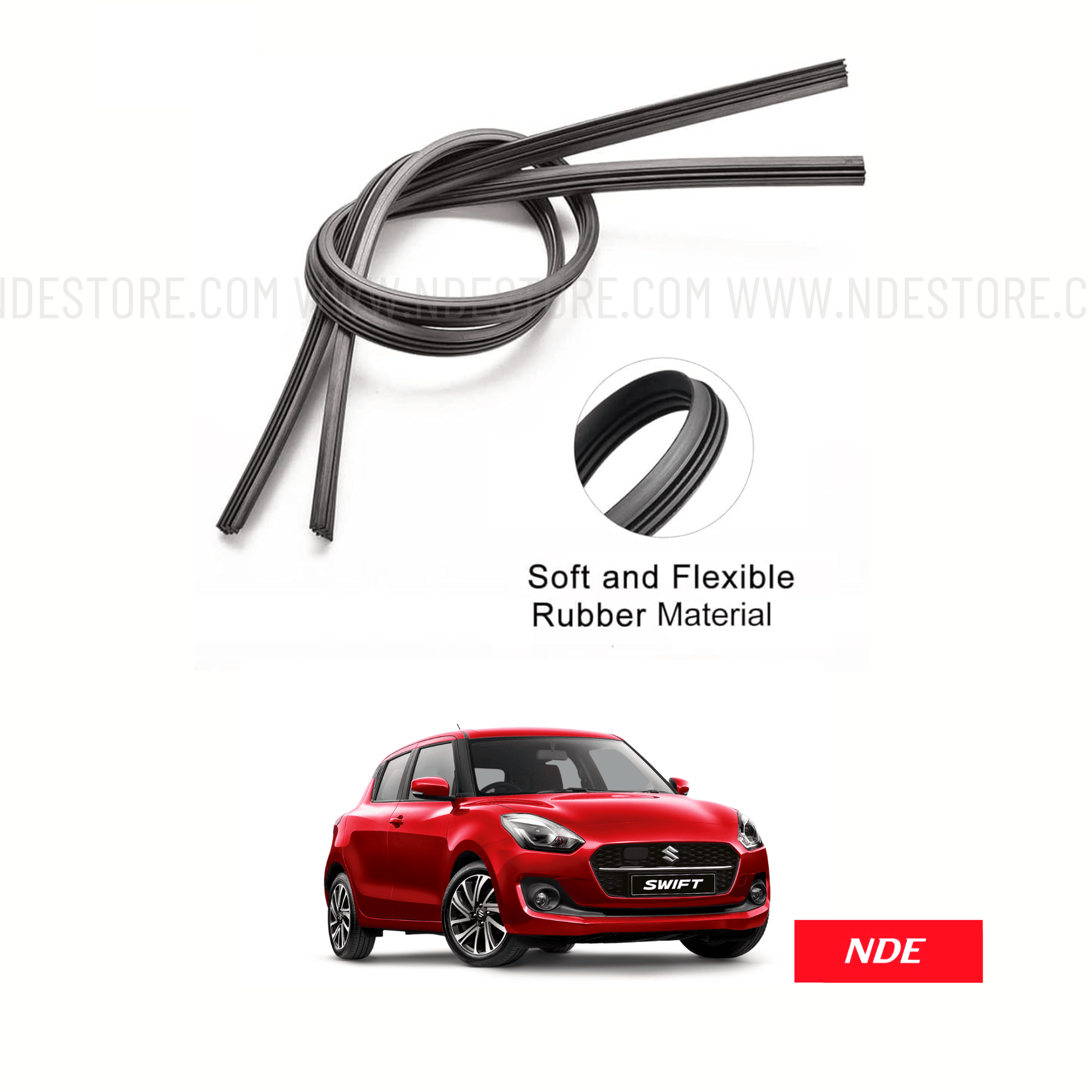 WIPER BLADE RUBBER REFILL DOT OE FOR SUZUKI SWIFT (2021-2025) - ndestore.com