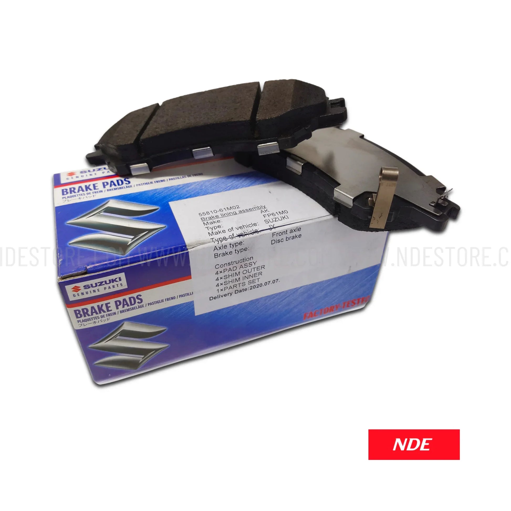 BRAKE DISC PAD SET FRONT GENUINE FOR SUZUKI VITARA - ndestore.com
