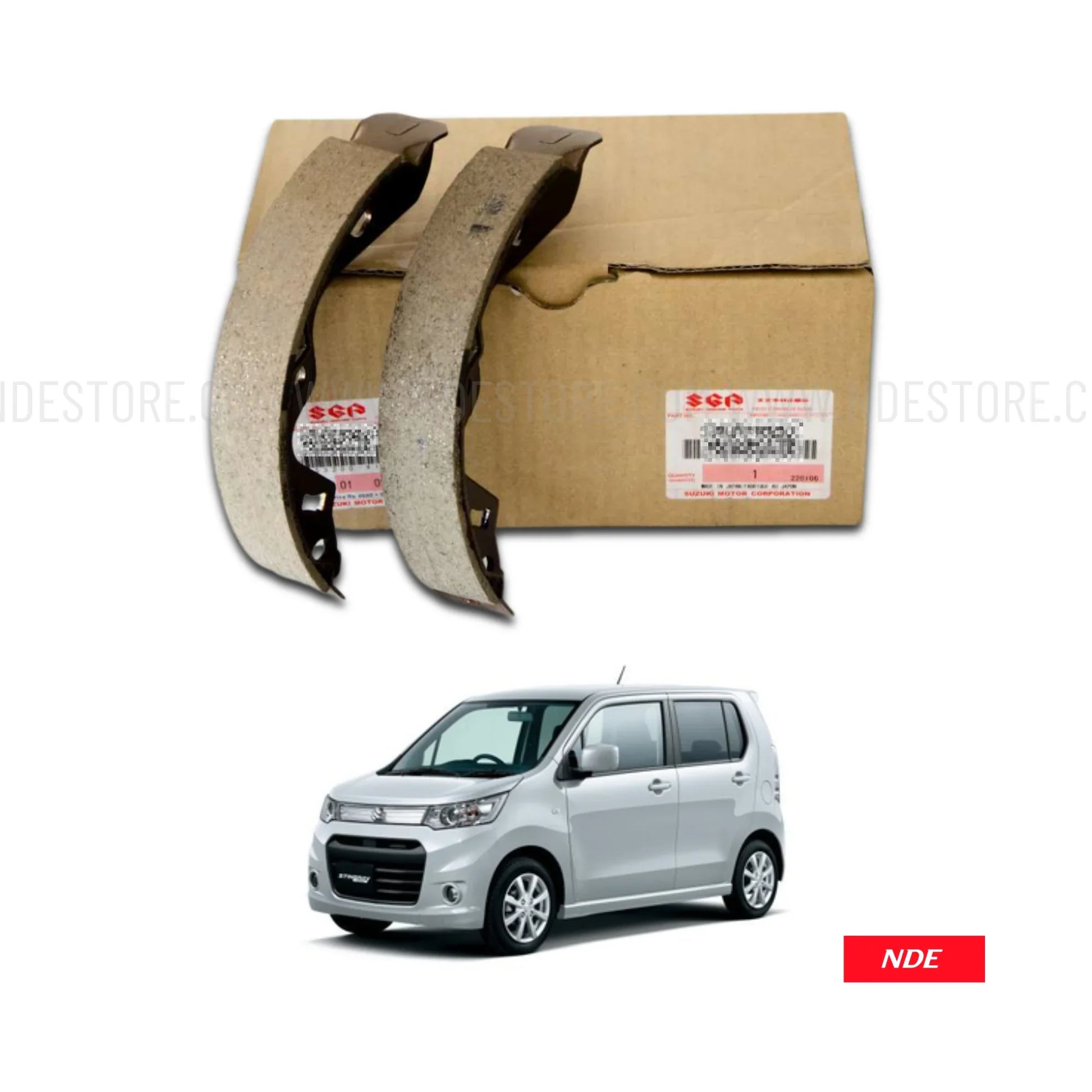 BRAKE SHOE KIT REAR GENUINE FOR SUZUKI WAGON R - ndestore.com