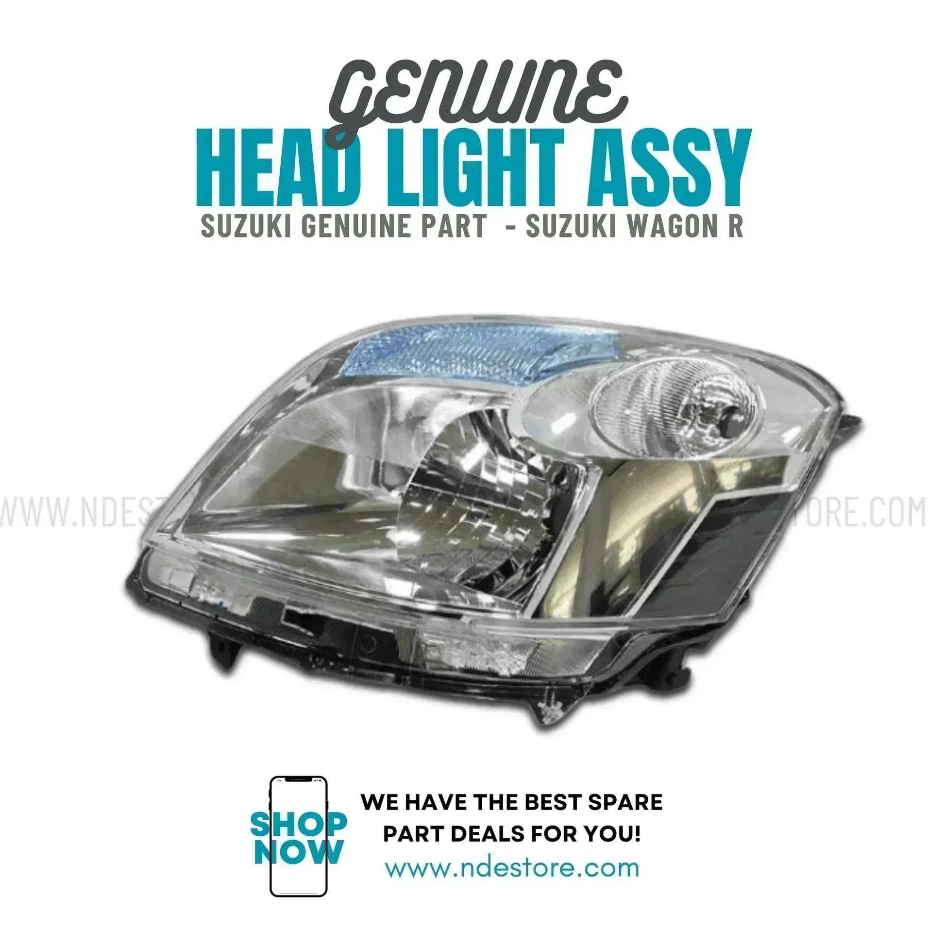 HEAD LIGHT ASSY GENUINE FOR SUZUKI WAGON R - ndestore.com