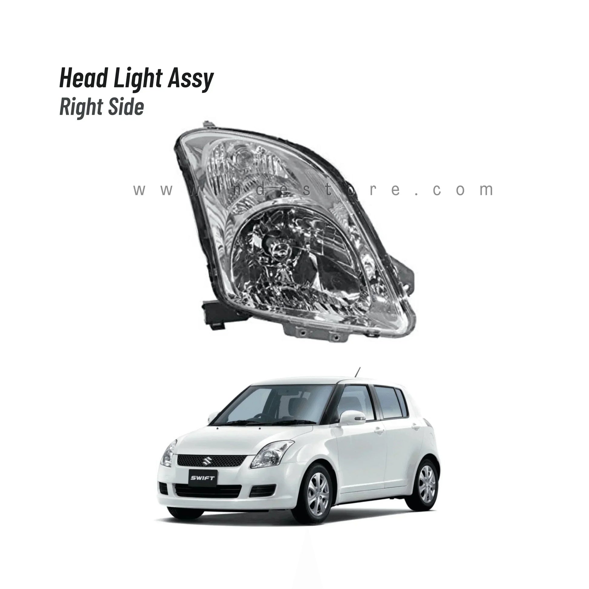 HEADLIGHT ASSY GENUINE FOR SUZUKI SWIFT (2008-2021) - ndestore.com
