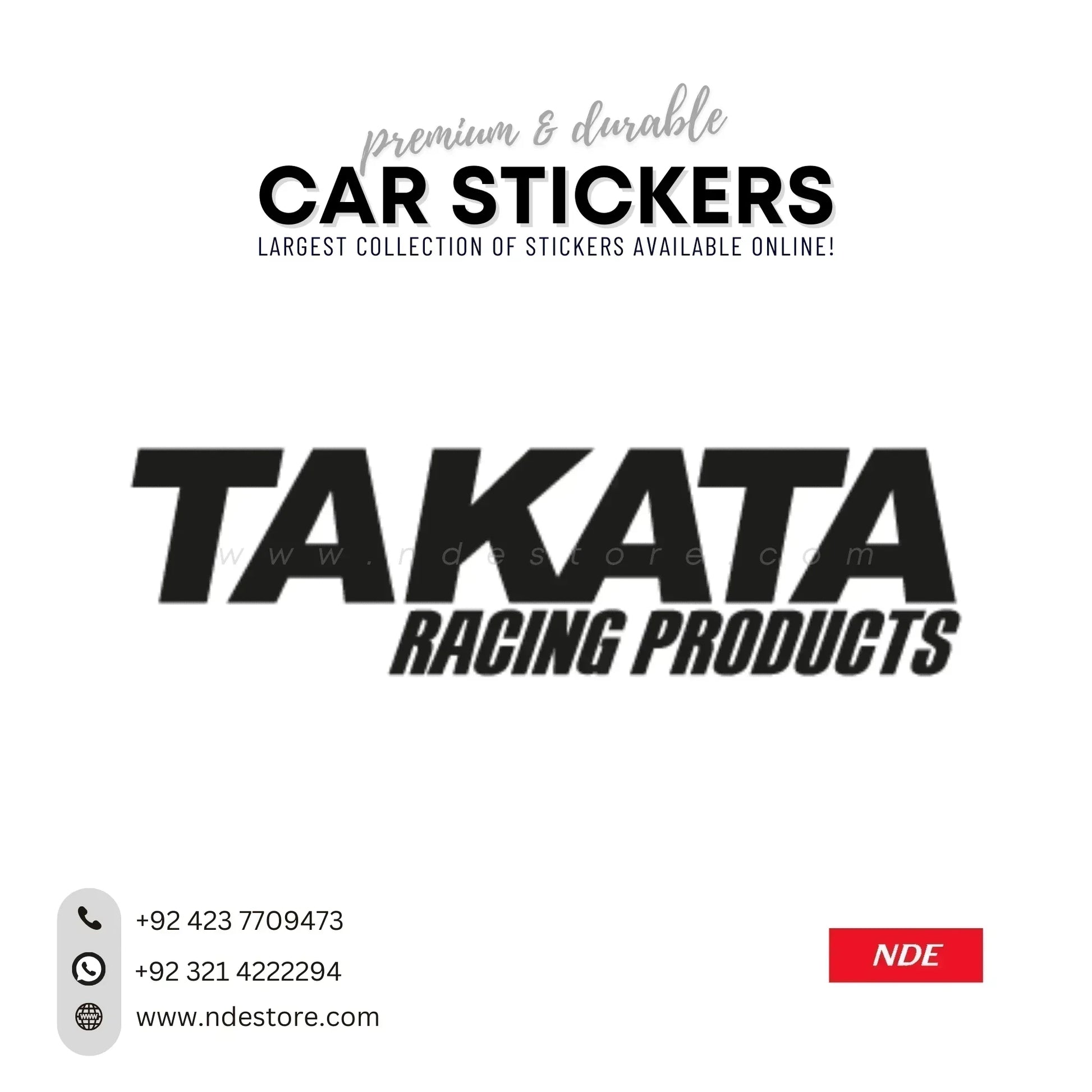 STICKER TAKATA RACING PRODUCTS (SKU: T7782) - ndestore.com