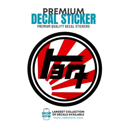 STICKER DECAL TEQ TOYOTA JAPAN FLAG