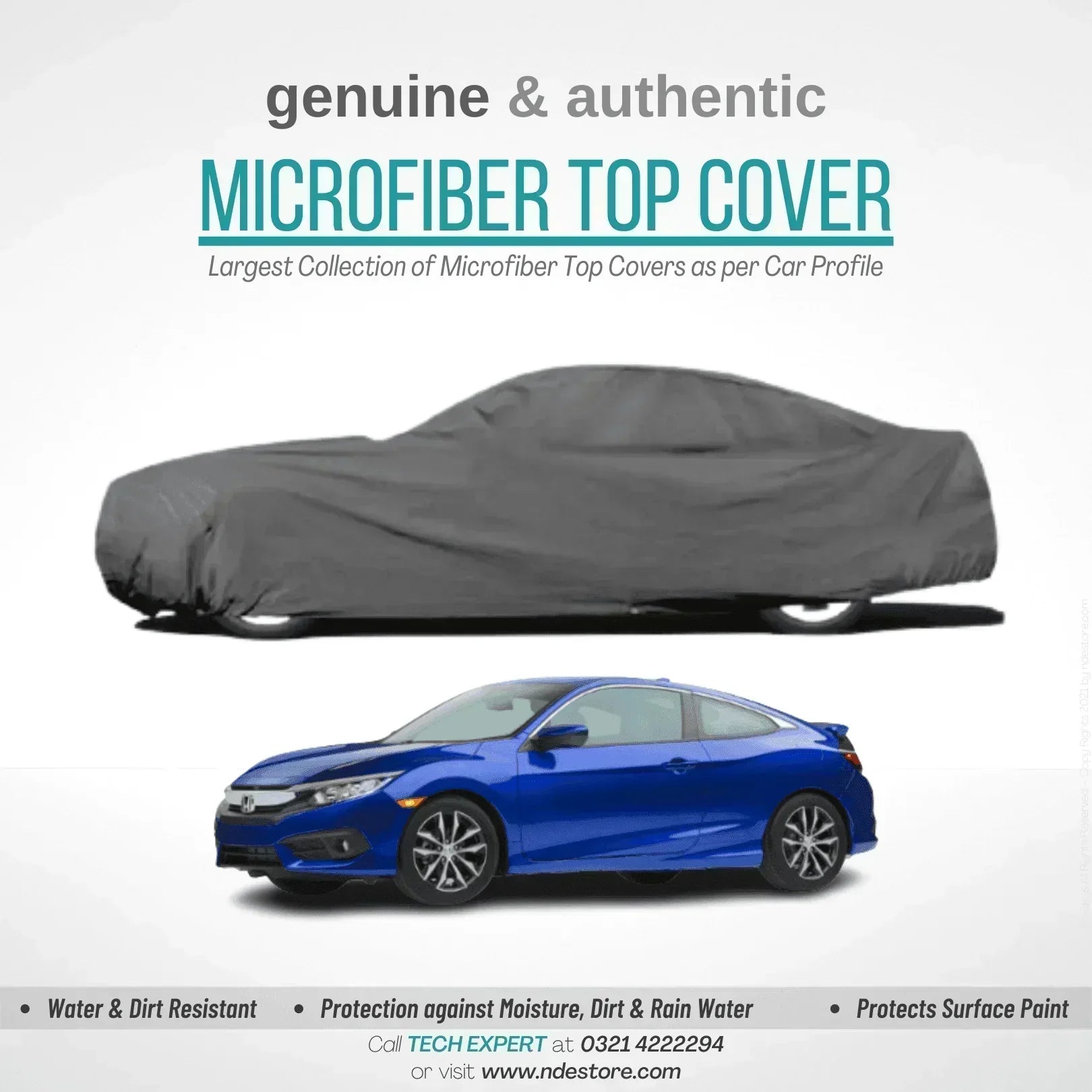 TOP COVER MICROFIBER FOR HONDA CIVIC (2016-2021) - ndestore.com