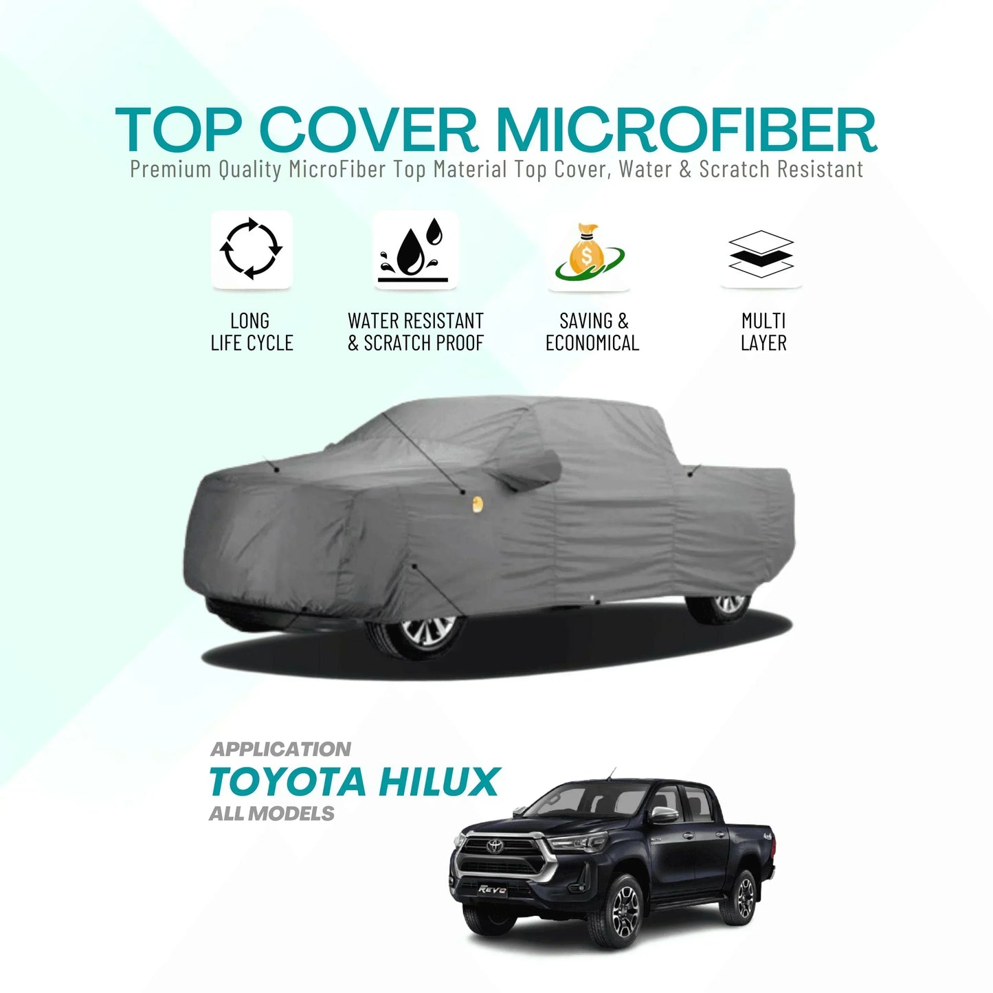 TOP COVER MICROFIBER FOR TOYOTA HILUX (ALL MODELS) - ndestore.com