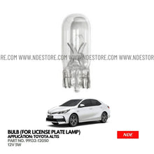 BULB LICENSE PLATE LAMP FOR TOYOTA ALTIS - ndestore.com