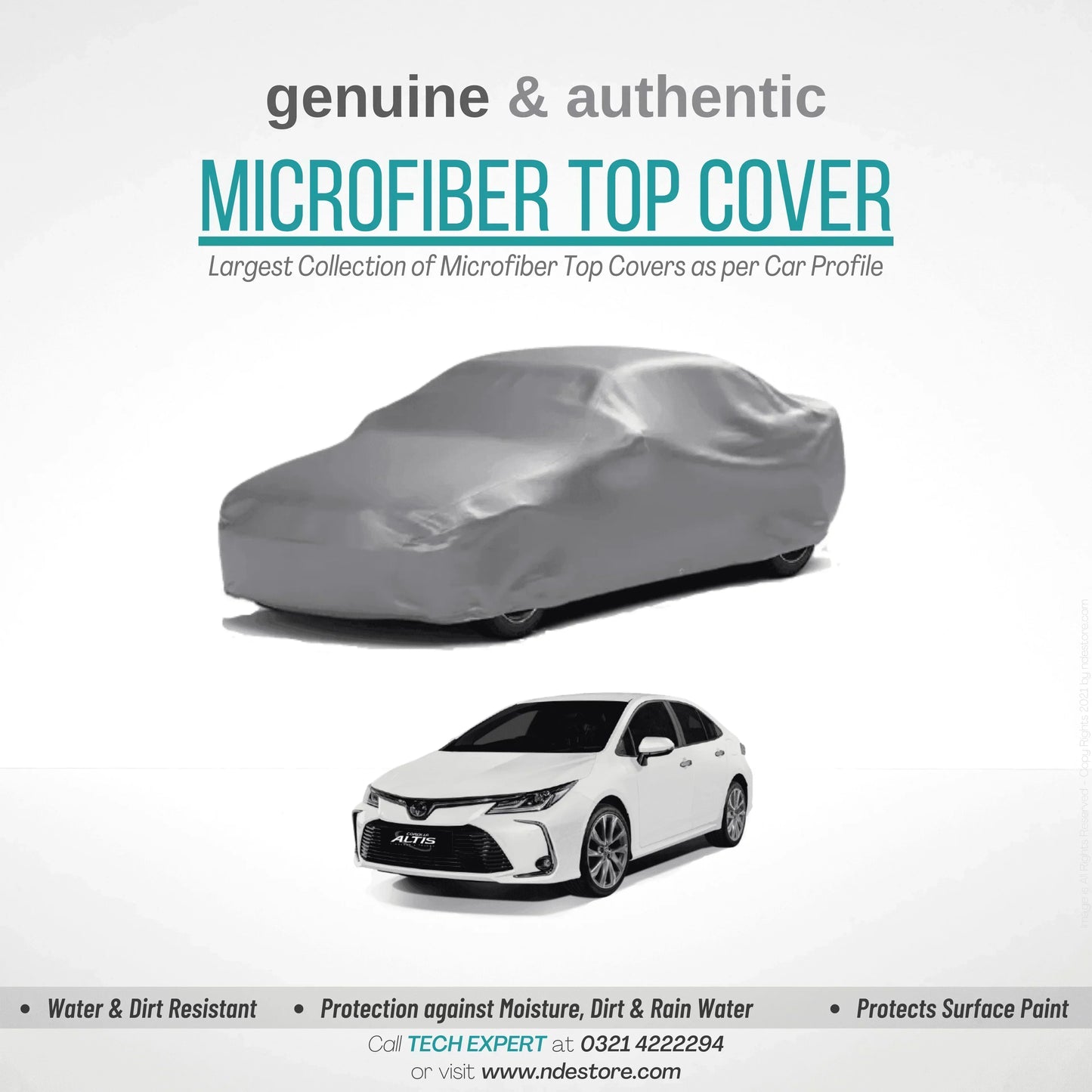 TOP COVER MICROFIBER FOR TOYOTA COROLLA (2021-2025) - ndestore.com