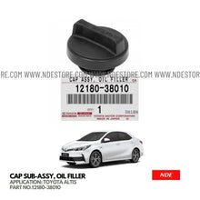 CAP SUB-ASSY OIL FILLER FOR TOYOTA ALTIS (2008-2025) - ndestore.com