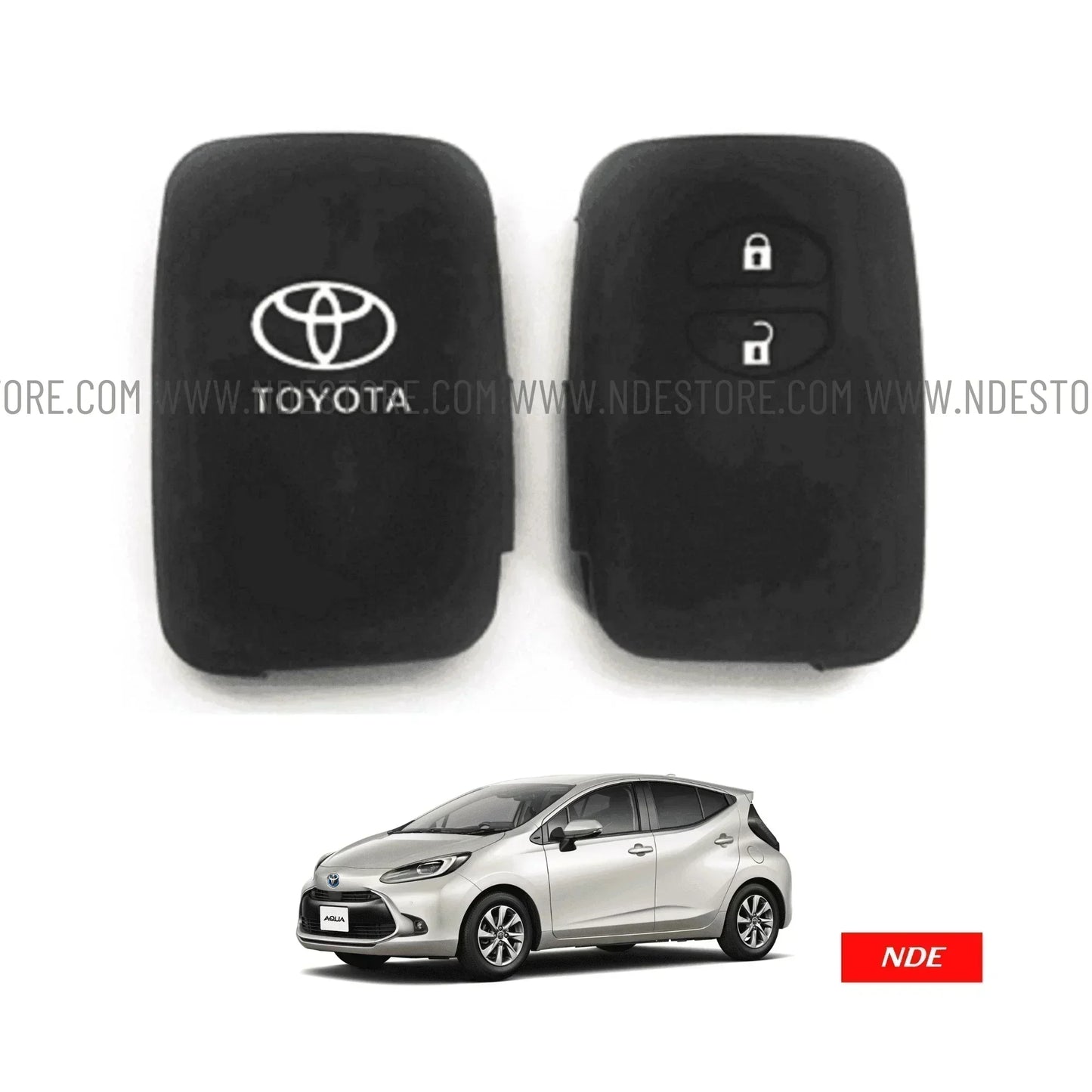 KEY COVER PREMIUM QUALITY FOR TOYOTA AQUA (2-BUTTON) - ndestore.com