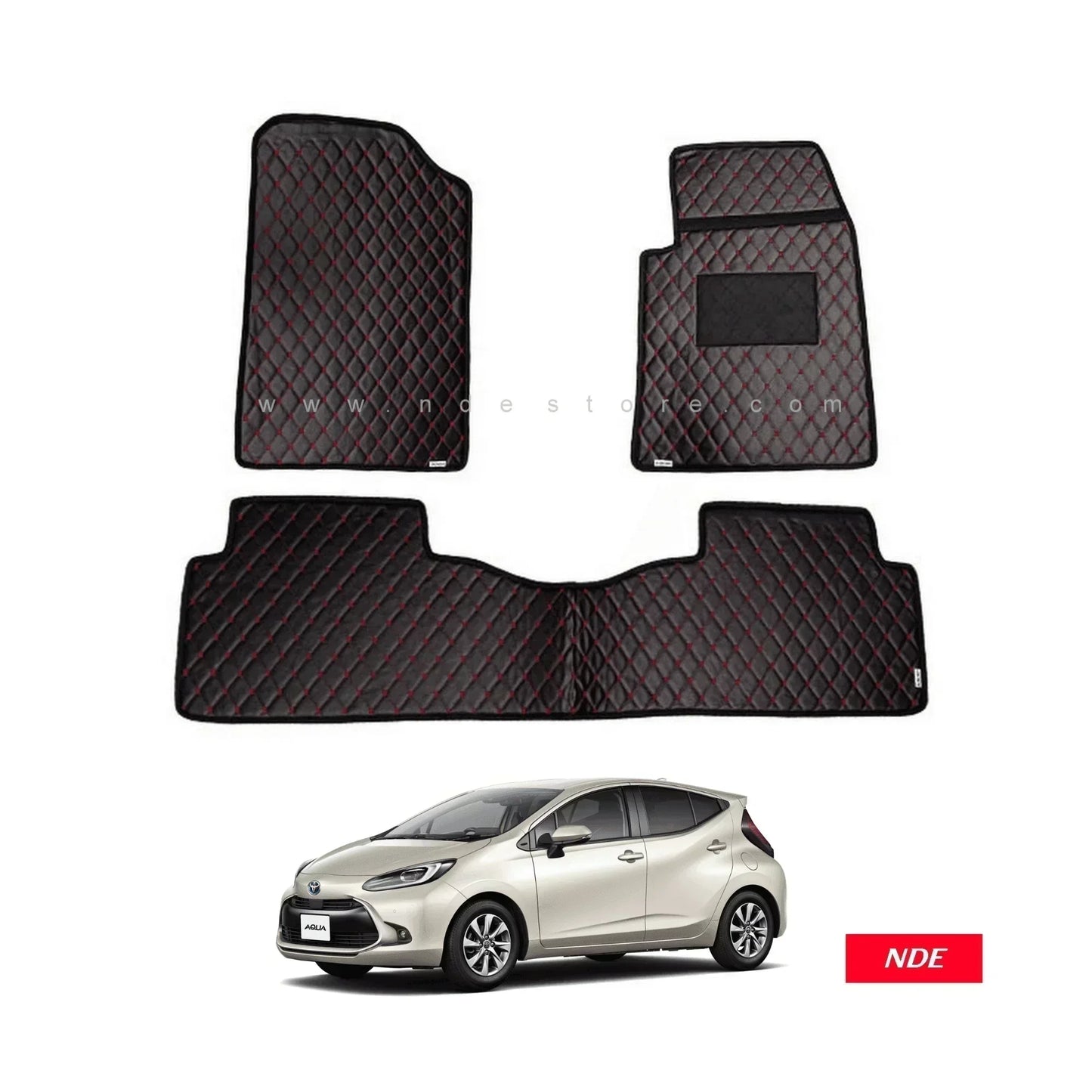 FLOOR MAT PREMIUM QUALITY FLAT 7D STYLE FOR TOYOTA AQUA - ndestore.com
